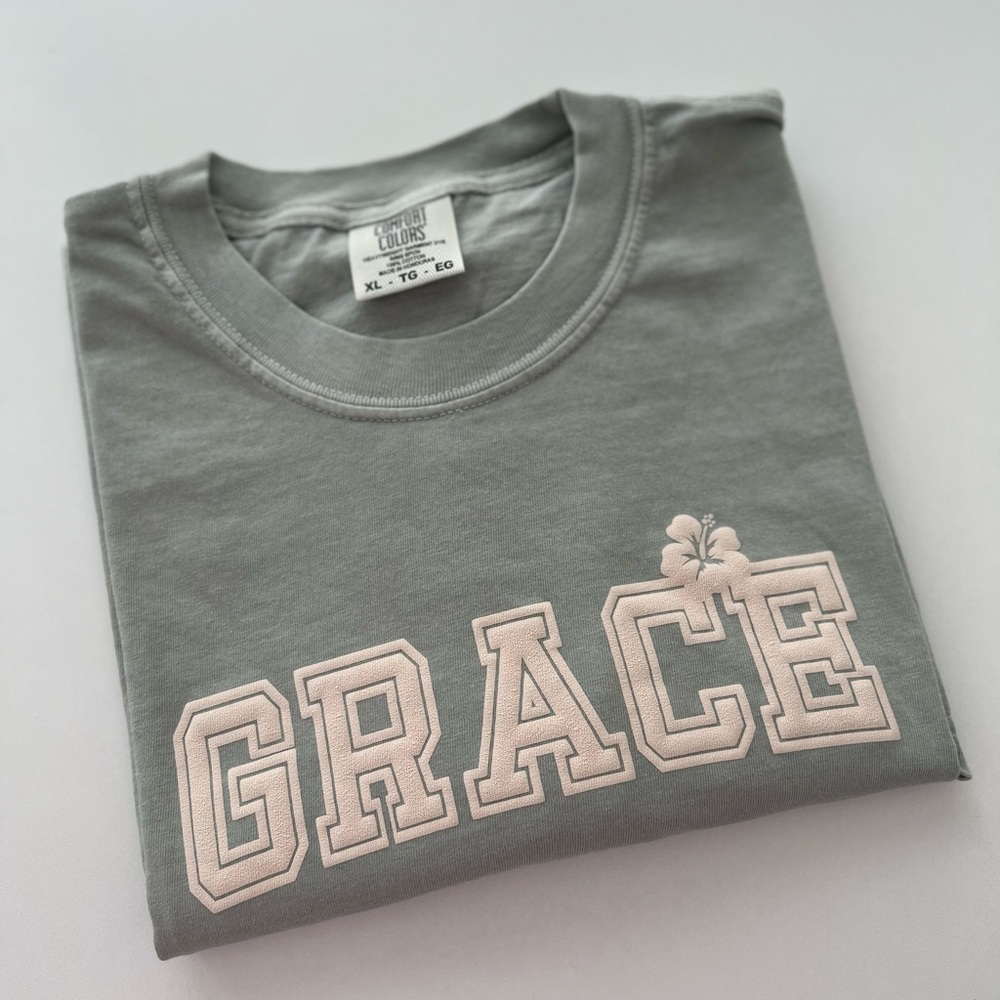 Puff Grace Hibiscus Beach Tee Christian